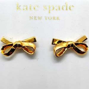 NWT Kate Spade Bow tie earrings 14KGF